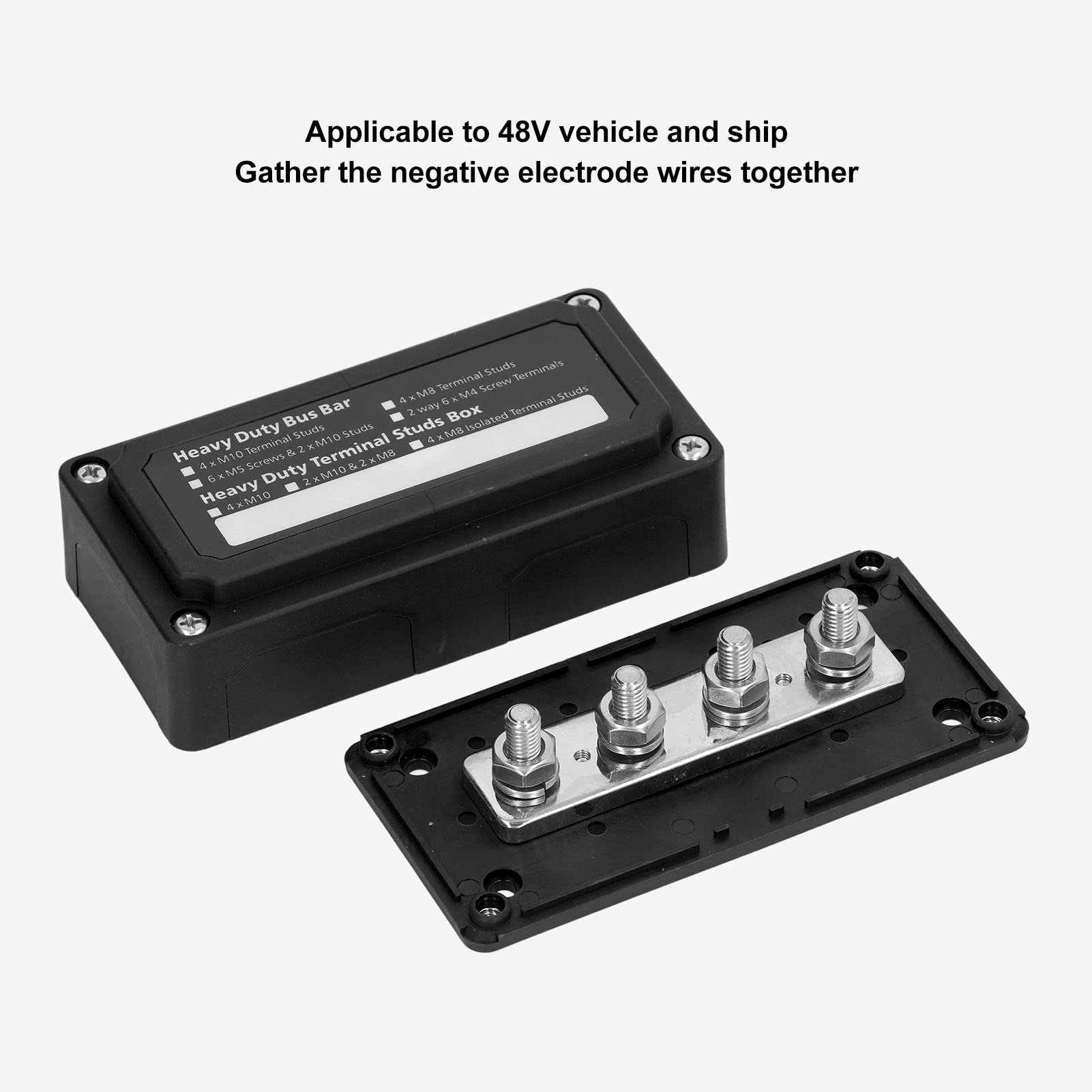 Amazon.co.jp: 48V 300A DC バスバー端子台、バスバーボックス、配電